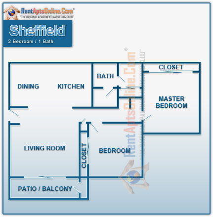 This image is the visual schematic representation of Sheffield in Sunflorin Village Apartments.